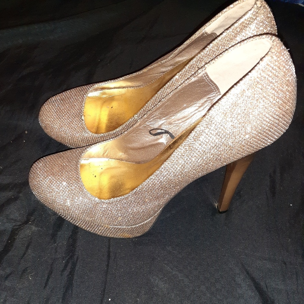Gold glittery size 11 heels